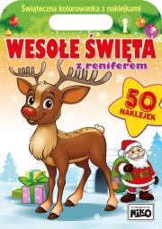 Wesołe święta z reniferem. Autor: Artur Rajch. Dadada.pl Okładka książki Wesołe święta z reniferem