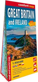 Opakowanie Wielka Brytania i Irlandia Great Britain and Ireland laminowana mapa samochodowo-turystyczna 1:950 000