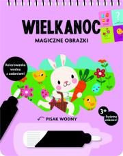 Wielkanoc. Magiczne obrazki. Kolorowanka wodna z zadaniami. Autor:   Praca zbiorowa. Dadada.pl Okładka książki Wielkanoc. Magiczne obrazki. Kolorowanka wodna z zadaniami