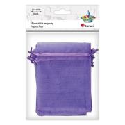 Opakowanie Woreczki z organzy wrzosowe 9x12cm 6szt