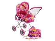 Opakowanie Wózek głęboki dla lalek z koszem i daszkiem 2w1