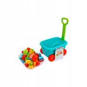 Opakowanie Wózek na zabawki na kółkach niebieski