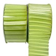 Opakowanie Wstążka satynowa karbowana 40mm/3m zielona