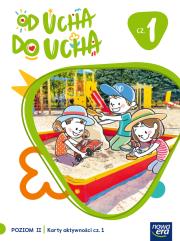 Okładka książki Wychowanie przedszkolne OD UCHA DO UCHA 4-latki poziom 2 cześć 1 Karty aktywności