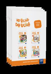 Okładka książki Wychowanie przedszkolne OD UCHA DO UCHA 5-latki Poziom 3 Zestaw kart aktywności