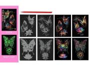 Opakowanie Wydrapywanka kolorowa fluorescencyjna motyle