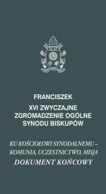 XVI Zwyczajne zgromadzenie ogólne synodu biskupów. Autor: Franciszek. Dadada.pl Okładka książki XVI Zwyczajne zgromadzenie ogólne synodu biskupów