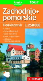 Zachodniopomorskie-mapa turystyczna plastik. Autor: Opracowanie zbiorowe. Dadada.pl Okładka książki Zachodniopomorskie-mapa turystyczna plastik
