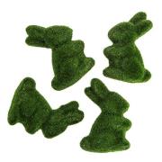 Zajączki z mchem 8cm 4szt. Wydawca: Dalprint. Dadada.pl Opakowanie Zajączki z mchem 8cm 4szt