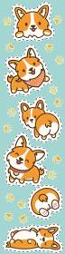 Opakowanie Zakładka tradycyjna twarda Corgi kawai