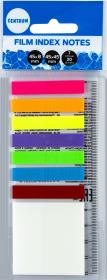 Opakowanie Zakładki indeksujące foliowe 7 neonowych kolorów z notesem i linijką