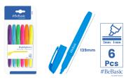 Zakreślacz fluorescencyjny 6szt. Wydawca: BeBasic. Dadada.pl Opakowanie Zakreślacz fluorescencyjny 6szt