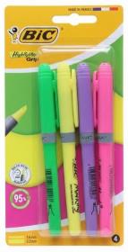 Opakowanie Zakreślacz Grip mix 4szt BIC