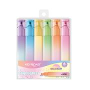 Opakowanie Zakreślacz KEYROAD opalizująca obudowa 6 kolorów