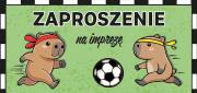 Opakowanie Zaproszenie Kapibara piłkarz (5szt)
