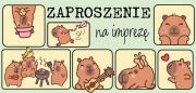 Opakowanie Zaproszenie Kapibary z insta (5szt)
