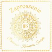 Opakowanie Zaproszenie KW - Komunia hostia biała 5szt