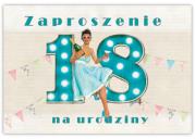 Opakowanie Zaproszenie Urodziny 18 (10szt)