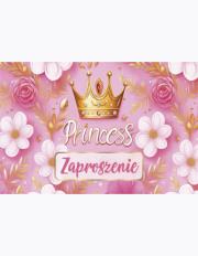 Opakowanie Zaproszenie Z 160x95 zest. 62127 Dziecięce - Bajkowe, Dziewczynka, Grafika, Korony, Urodziny