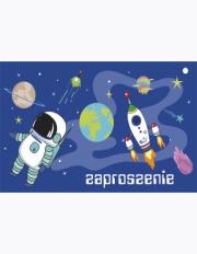 Opakowanie Zaproszenie Z 160x95 zest. 62137 Dziecięce - Chłopiec, Kosmos, Urodziny