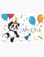 Opakowanie Zaproszenie Z 160x95 zest. 62139 Dziecięce - Balony, Chłopiec, Dziewczynka, Pandy, Urodziny