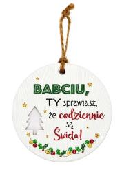 Opakowanie Zawieszka ceramiczna Boże Narodzenie