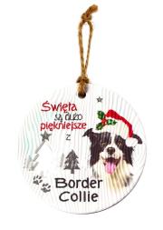 Opakowanie Zawieszka ceramiczna Boże Narodzenie Border Collie