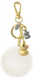 Opakowanie Zawieszka do torebki kaczuszki złote z pomponem