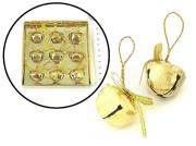 Opakowanie Zawieszki choinkowe dzwoneczki złote 9szt