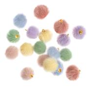 Opakowanie Zawieszki futerkowe pastelowe 18szt