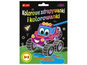 Opakowanie Zdrapywanki&kolorowanki Autka i dinuś 3+3