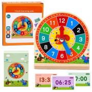 Opakowanie Zegar edukacyjny drewniany + 55 kart