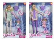 Opakowanie Zestaw 2 lalek 29cm i 9cm z nartami MIX