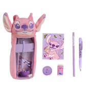 Zestaw akcesoriów szkolnych z piórnikiem Stitch. Wydawca: Artesania Cerda. Dadada.pl Opakowanie Zestaw akcesoriów szkolnych z piórnikiem Stitch