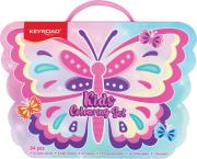 Zestaw artystyczny dla dzieci KEYROAD Motyl  54 elementy. Wydawca: Keyroad. Dadada.pl Opakowanie Zestaw artystyczny dla dzieci KEYROAD Motyl  54 elementy