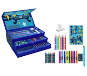 Zestaw artystyczny w kuferku Gamer. Wydawca: Diakakis. Dadada.pl Opakowanie Zestaw artystyczny w kuferku Gamer