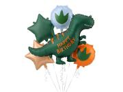 Opakowanie Zestaw balonów foliowych Dinozaur Happy Birthday