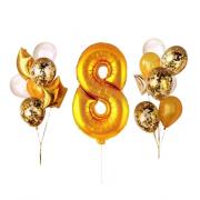 Opakowanie Zestaw balonów złotych 8