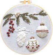 Opakowanie Zestaw do haftowania gałązka jodły z bombkami