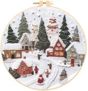 Opakowanie Zestaw do haftowania świąteczna wioska