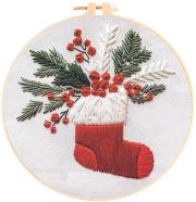 Opakowanie Zestaw do haftowania świątecznya skarpeta