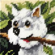 Opakowanie Zestaw do haftu Moje pierwsze wyszywanie Biały piesek