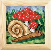 Opakowanie Zestaw do haftu z ramką Moje pierwsze wyszywanie Ślimak i Muchomorek