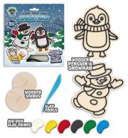 Opakowanie Zestaw do kolorowania plasteliną na drewnie Święta