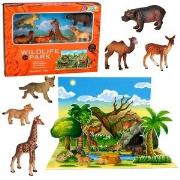 Opakowanie Zestaw figurek Dzikie Zwierzęta plansza 3D