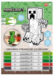 Opakowanie Zestaw figurka 2D Minecraft + mazaki MC00057