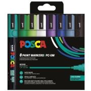 Opakowanie Zestaw markerów Set Cool PC-5M 8P 8 kolorów Posca Uni