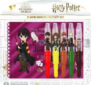 Opakowanie Zestaw markery Harry Potter 5szt + notes +szablon