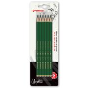 Opakowanie Zestaw ołówków miękkich PENMATE do rysunku na blistrze 6szt.