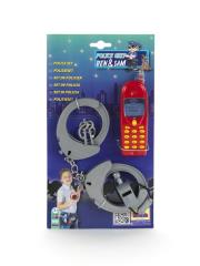 Zestaw policyjny na blistrze 3 elementy z telefonem. Wydawca: Malik. Dadada.pl Opakowanie Zestaw policyjny na blistrze 3 elementy z telefonem